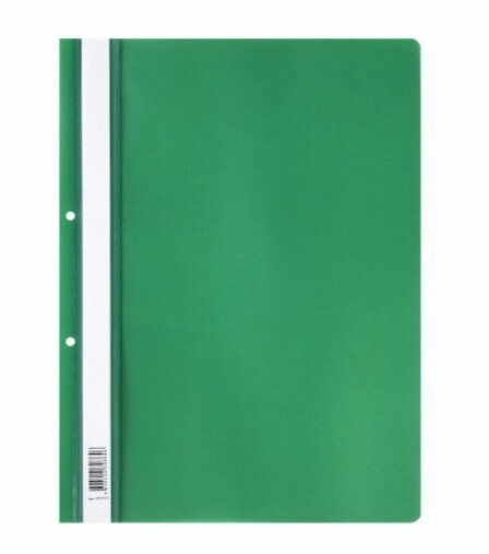 Папка с пластиковым скоросшивателем STAFF, зеленая