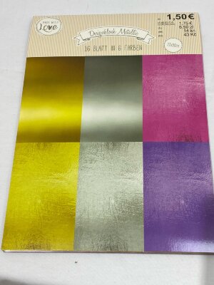 Бумага цветная металлизированная 16 шт.6 цветов