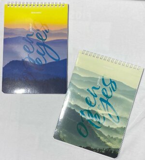 Блокнот А5 146х206мм, 60л, клетка, BRAUBERG, Горы в облаках