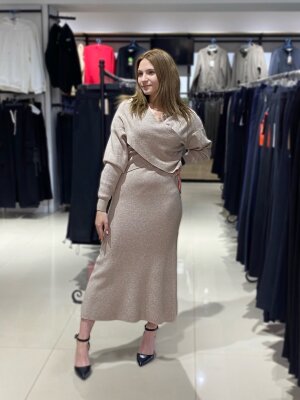 Платье женское лапша на брительках с накидкой Мок5