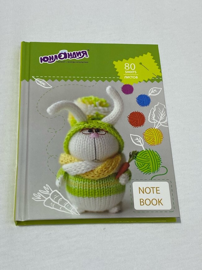 Блокнот МАЛЫЙ ФОРМАТ А6, 80л, клетка, ЮНЛАНДИЯ, Умный кролик