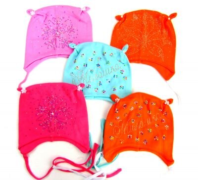 Шапка для девочек трикотажная