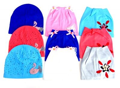 Шапка для девочек трикотажная