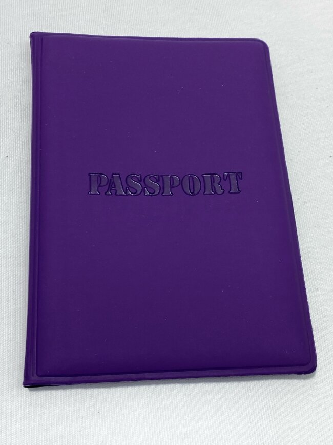 Обложка для паспорта STAFF, мягкий полиуретан, "ПАСПОРТ", фиолетовая