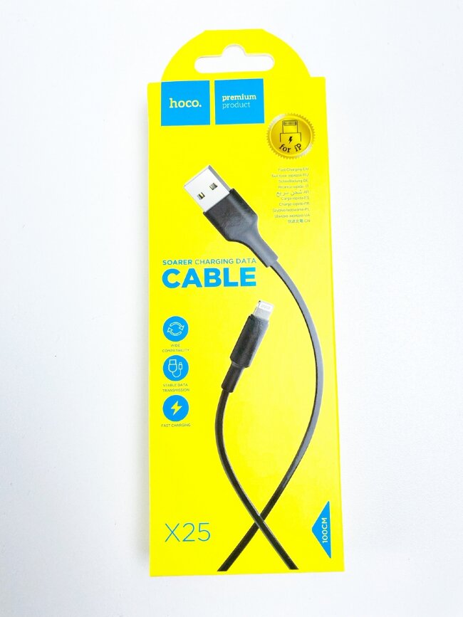 Кабель передачи данных hoco X25 iP 2.0А 1м черный