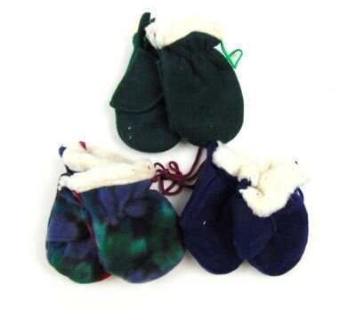 Варежки для маленьких зимние флисовые