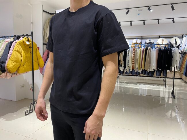 Футболка мужская однотонная