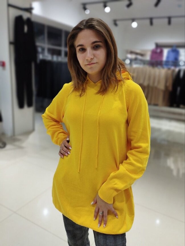 Худи машинная вязка женский