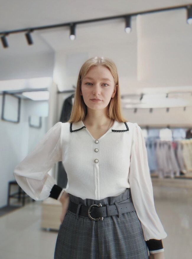 Кофта-блузка женская (рубчик)