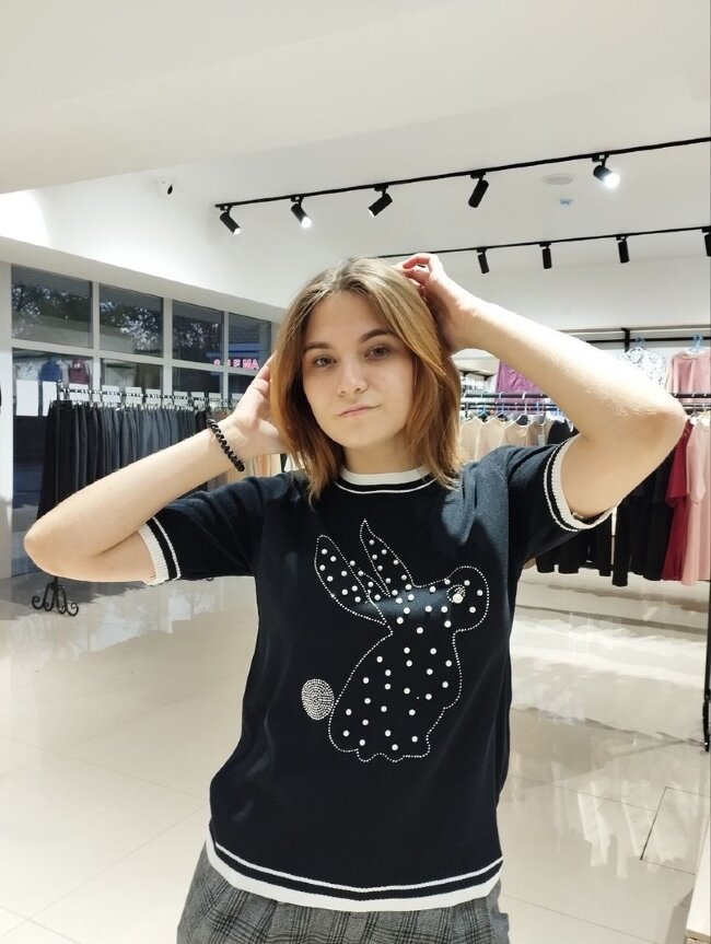 Кофта-рубчик (Рисунок,стразы)