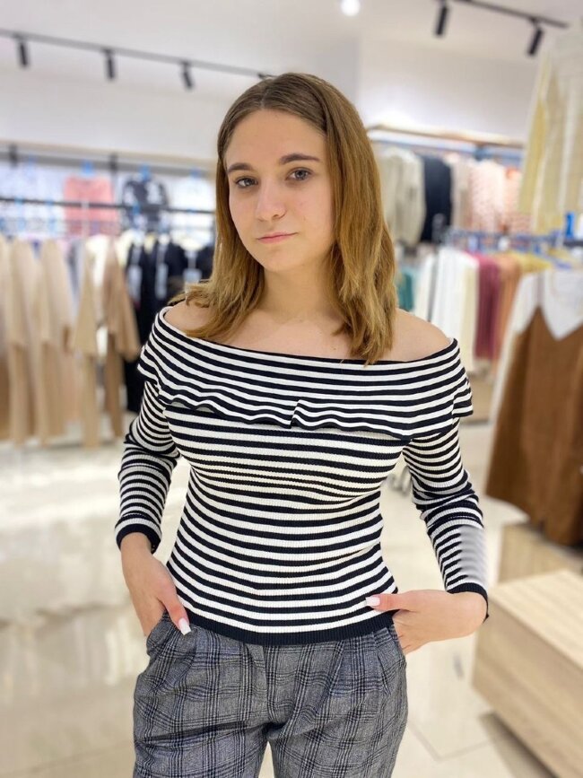 Кофта-рубчик длинный рукав