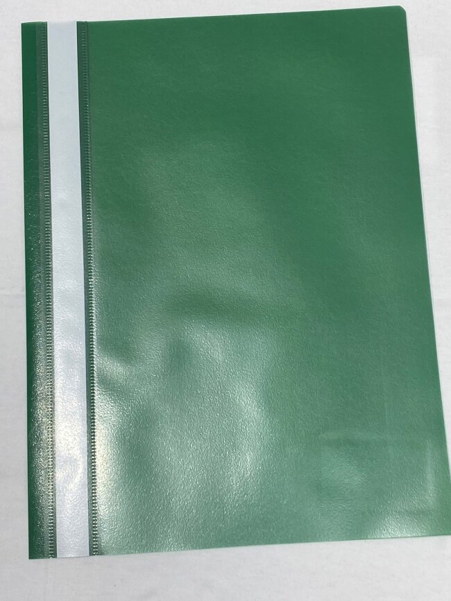 Скоросшиватель пластиковый STAFF, А4, 100/120 мкм, зеленый