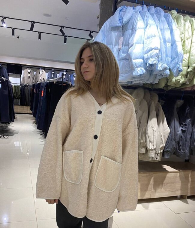 Кофта женская теплая на пуговицах