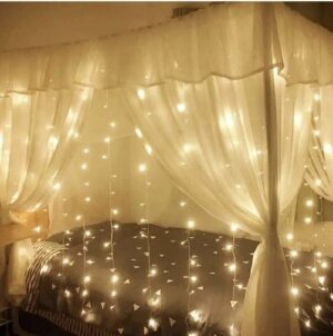 Штора гирлянда Теплый белый цвет уличная водонепроницаемая 3*2 м.