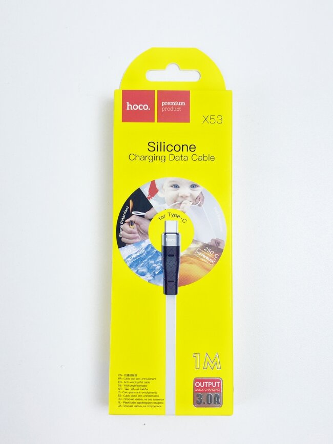 Кабель передачи данных hoco X53 Type-С 3.0А 1м белый