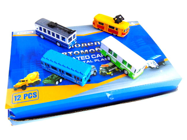 Автобус с инерционным механизмом 5*12 см.