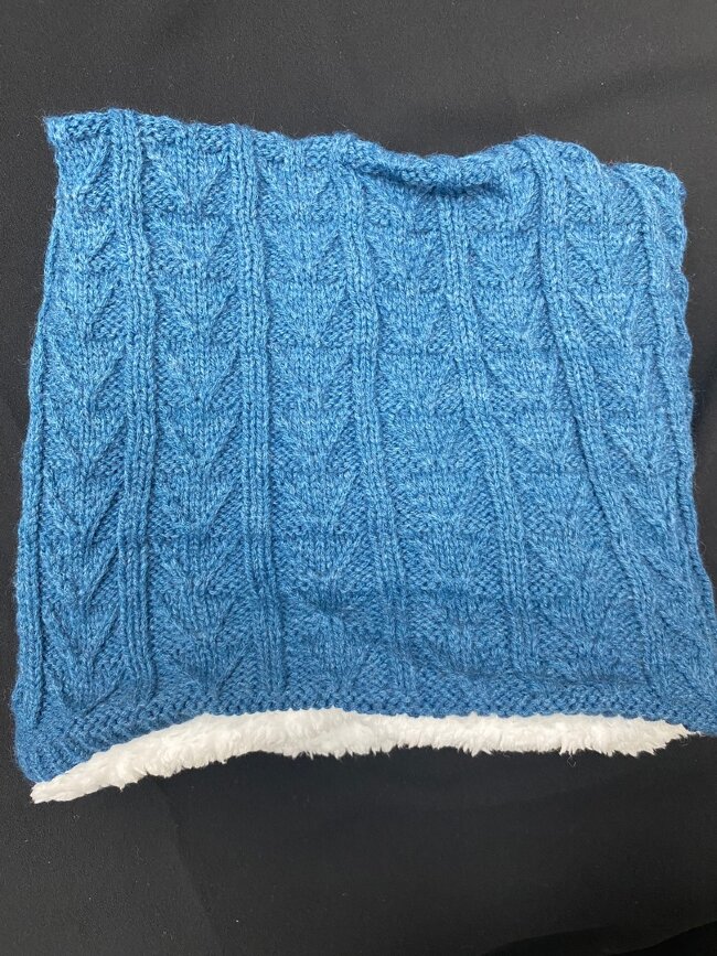 Шарф снуд с меховым подкладом