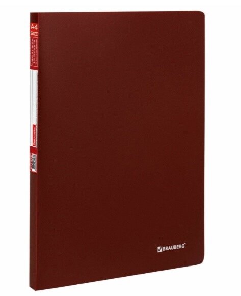 Папка 10 вкладышей BRAUBERG Office, красная