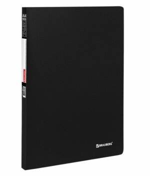 Папка 10 вкладышей BRAUBERG Office, черная