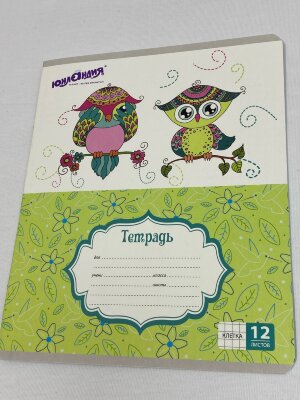 Тетрадь 12л. ЮНЛАНДИЯ клетка,  "УМНЫЕ СОВЫ"