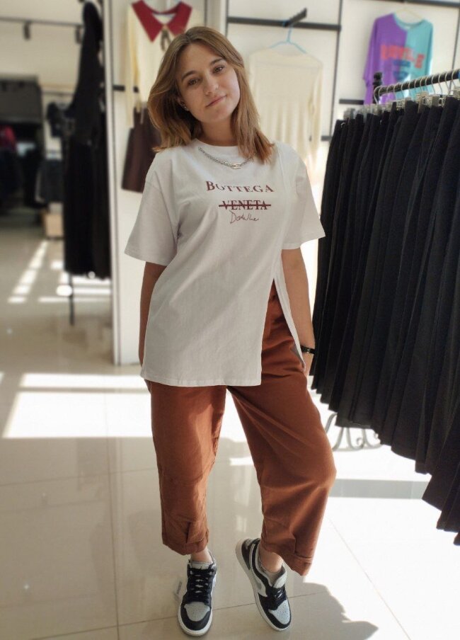 Джинсы JianJian широкие на резинке