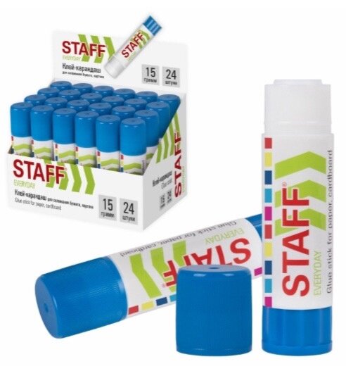 Клей-карандаш STAFF EVERYDAY 15 г