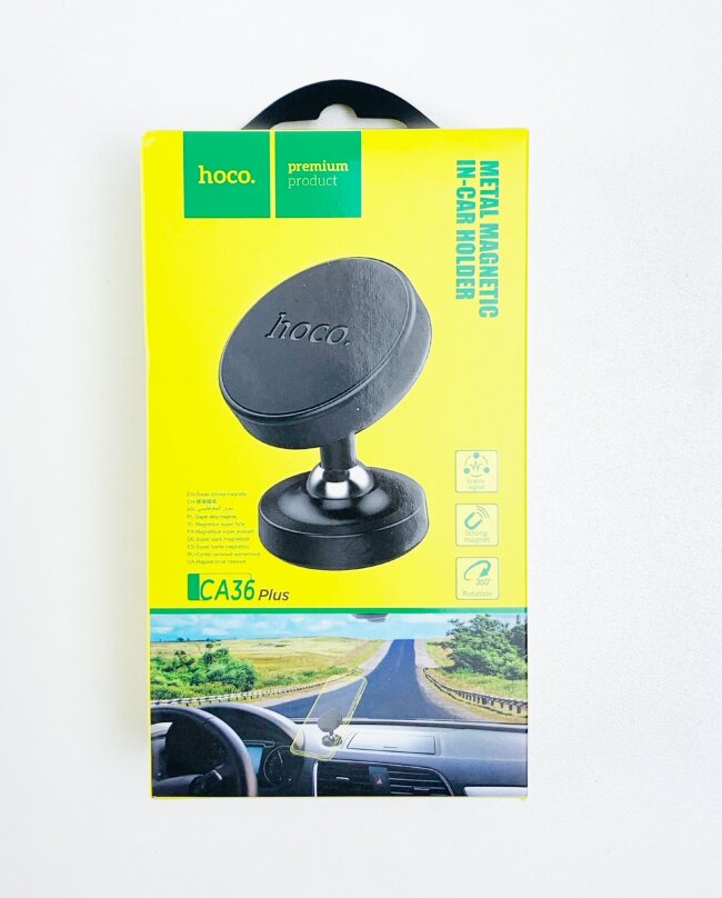 Автомобильный магнитный держатель hoco CA36 Plus черный