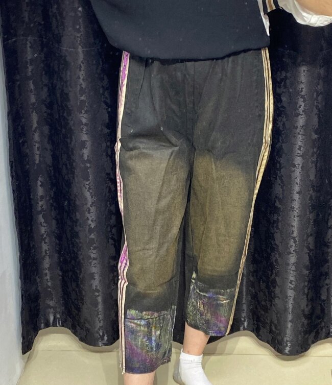 Джинсы женские свободные (краска)