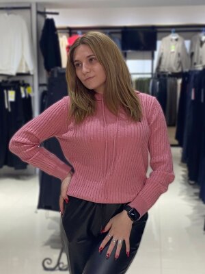 Кофта женская с капюшоном (рис.поло)