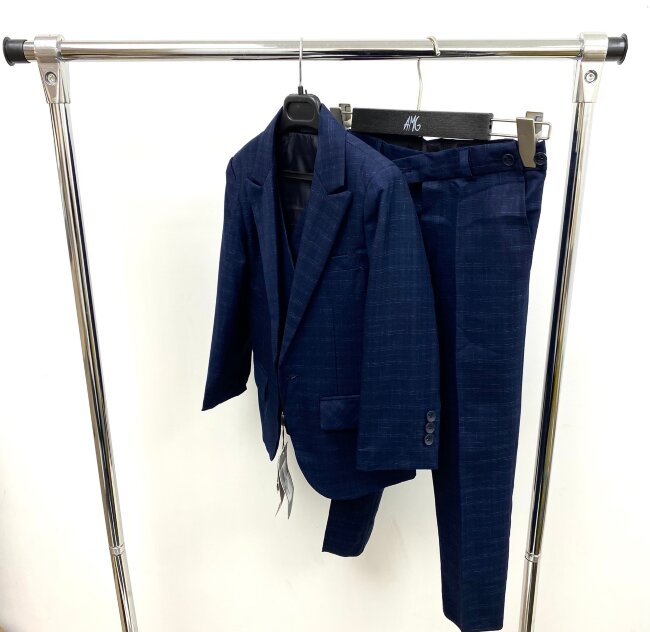 Костюм школьный тройка в мелкую клетку