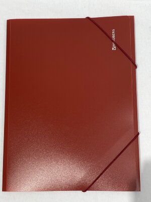 Папка на резинках BRAUBERG Стандарт, красная