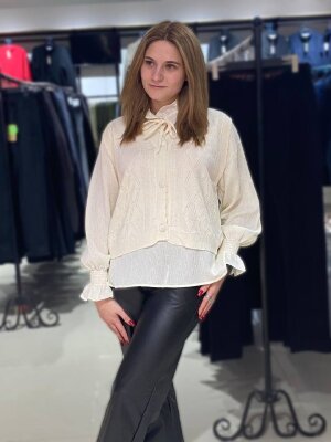 Кофта женская жабо машин.взка