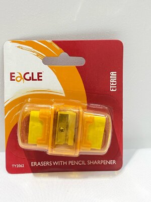 Точилка с ластиками 3*6 см.