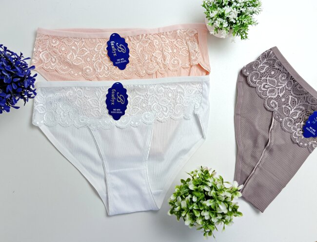 Трусы B 691 (бамбук+гипюр)