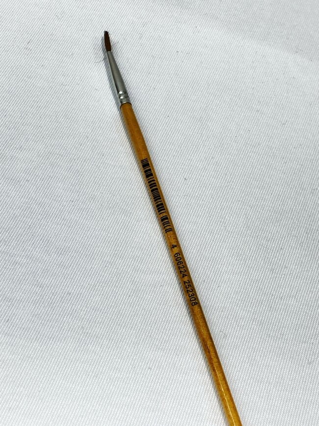 Кисть ПИФАГОР, ПОНИ, круглая, № 1, деревянная ручка, с колпачком