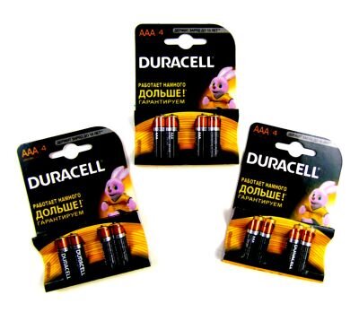 Батарейки DURACELL РАБОТАЕТ НАМНОГО ДОЛЬШЕ! мизинчиковые 4 шт.