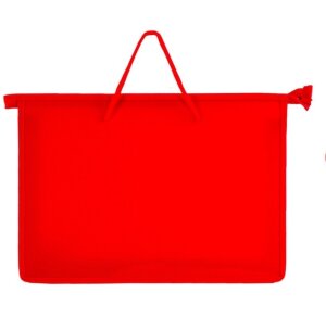 Папка на молнии с ручками ПИФАГОР, А4, пластик, молния сверху,красная