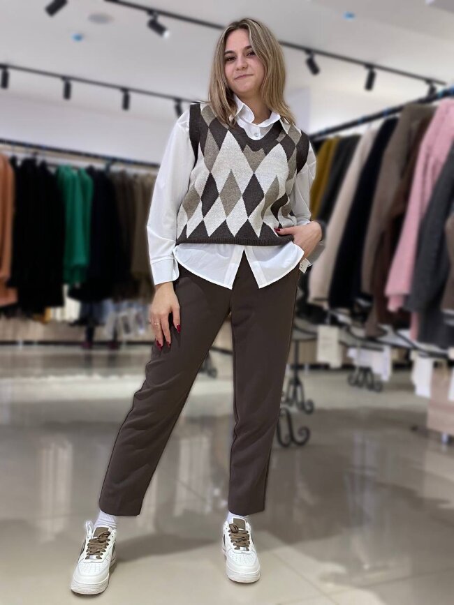 Жилетка вязанная Мок33