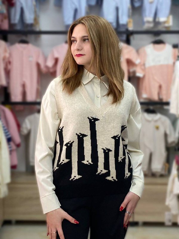 Жилетка вязанная Мок33