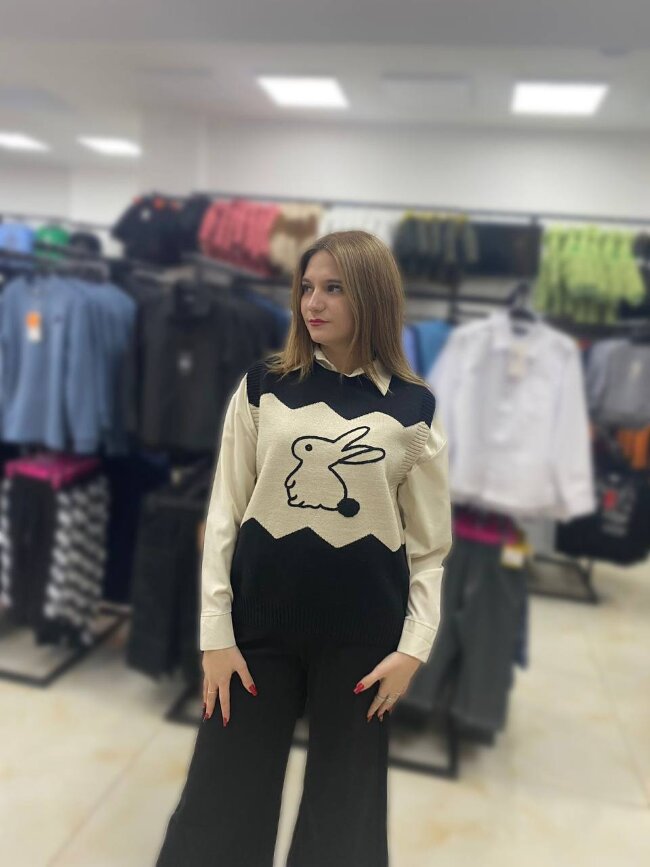 Жилетка вязанная Мок33