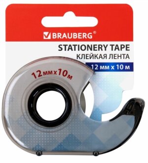 Клейкая лента 12мм х 10м в диспенсере, BRAUBERG