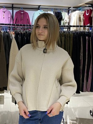 Кофта женская летучая мыш карманы Мок 37