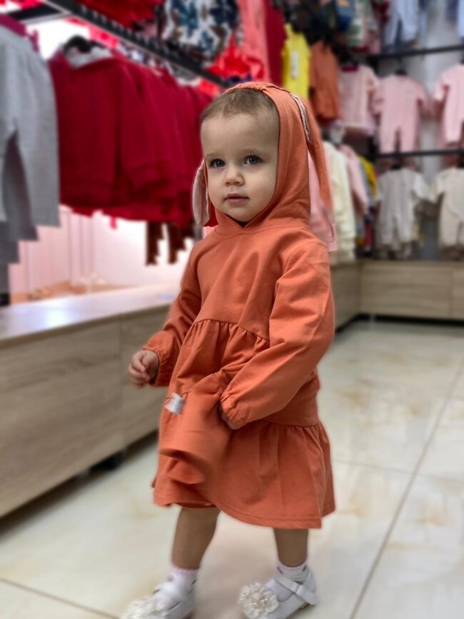 Платье с капюшоном и ушками