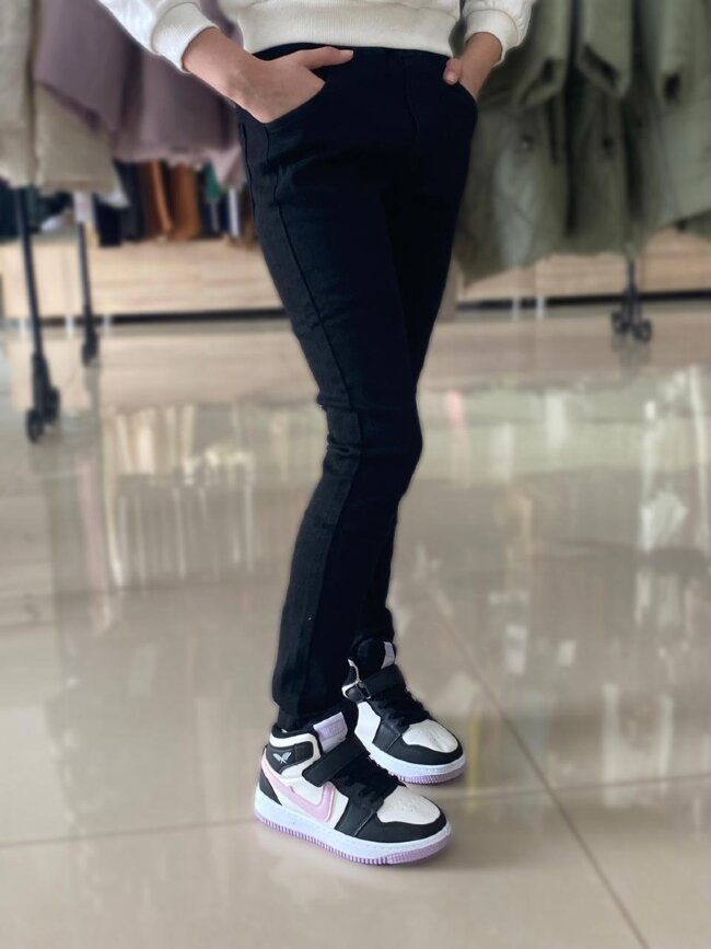 Джинсы прямые на резинке Mamamiya