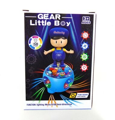 Игрушка Маленький мальчик с шестеренками ,музыка,свет,вращение