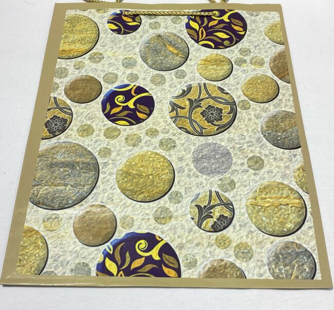 Пакет подарочный 26x12,7x32,4 см, ЗОЛОТАЯ СКАЗКА "Мраморная абстракция", ламинированный