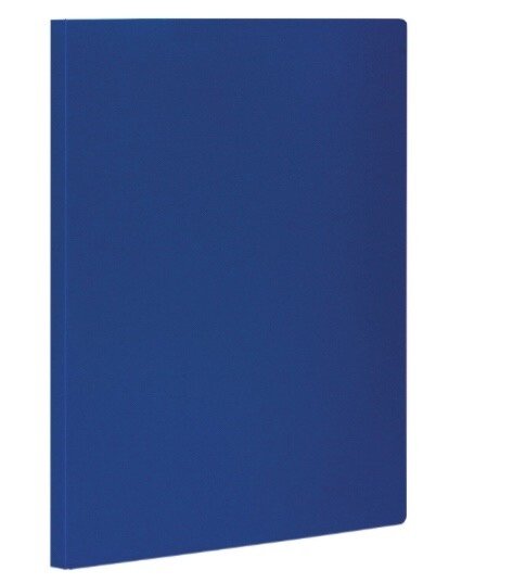 Папка с боковым металлическим прижимом STAFF, синяя